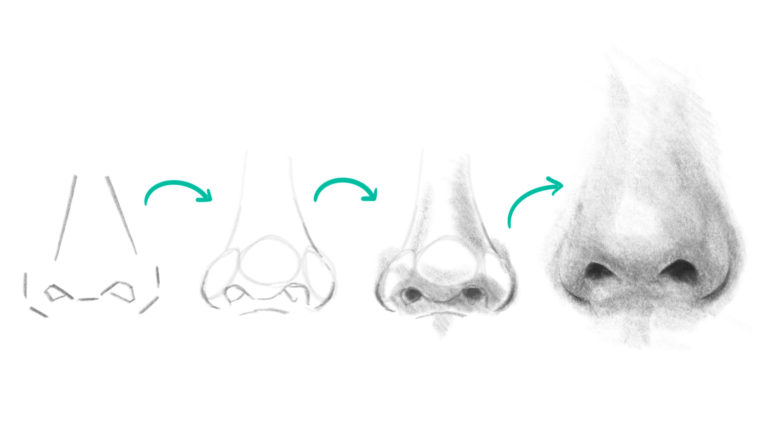 How To Draw A Realistic Nose